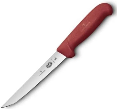 Victorinox, coltello disossatore da cucina Fibrox, manico ergonomico, 15 cm, rosso 15 cm Rot, 15 cm