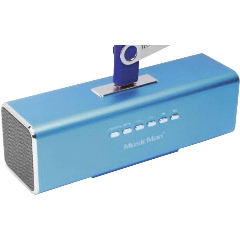 MusicMan MA Lautsprecher (MP3-Player, Soundstation & Radio, USB, Line-In) blau Blau ohne Display Sin