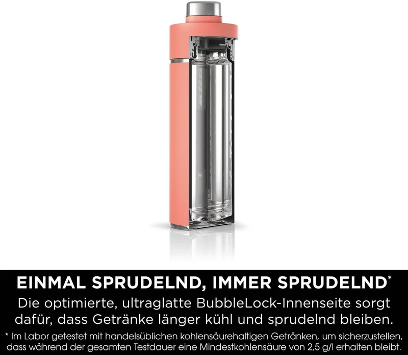 Ninja Thirsti Wasserflasche, Thermobecher to go, 700ml, auslaufsicherer Deckel, für kohlensäurehalti
