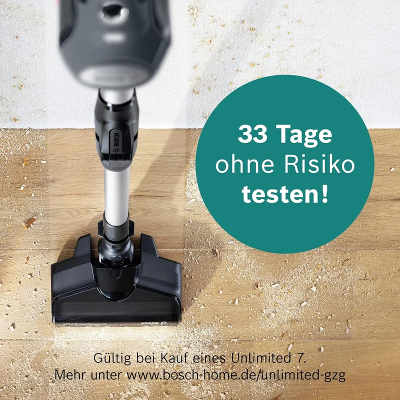 Bosch Akku-Staubsauger Unlimited 7 BCS711A, kabelloser Handstaubsauger, beutellos, Wechselakku, Knic