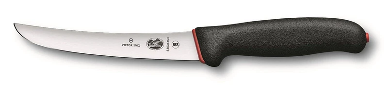 Victorinox Fibrox Dual Grip Ausbeinmesser, Gebogene Klinge, 2-Komponenten Rutschfester Griff, Rostfr