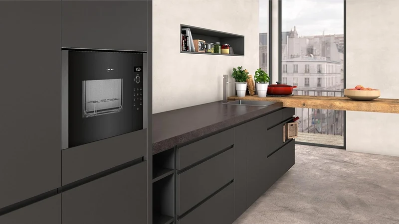 NEFF HLAGD53G0, N 50, Einbau-Mikrowelle mit Grill, Automatikprogramme, Easy Clean Selbstreinigung, E