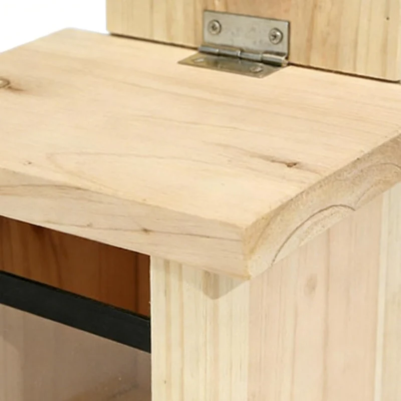 Nussfutterstation für Hinterhof, Holz, Wildtierunterstand, erhöhtes Essdeck mit Schutzhülle, Zubehör