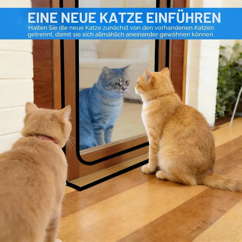 DBREAKS Katzennetz für Balkon, Katzengitter Tür mit Reissverschluss Katzen aus Laufen, Türgitter Kat