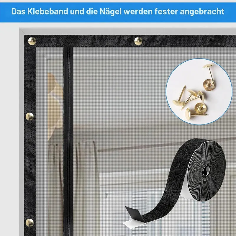 DBREAKS Katzennetz für Balkon, Katzengitter Tür mit Reissverschluss Katzen aus Laufen, Türgitter Kat