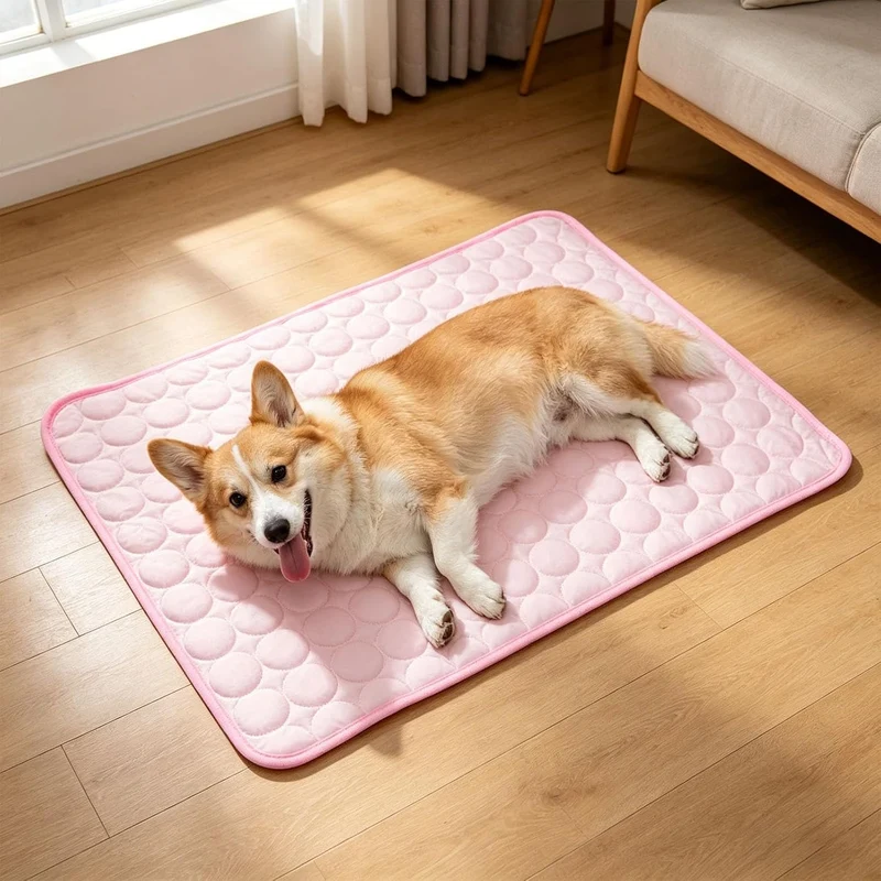 Kühlmatte SelbstküHlend für Hund Und Katze, Dünn Kühldecke Hund Sommer Hundematte Bett Kühldecke Rut