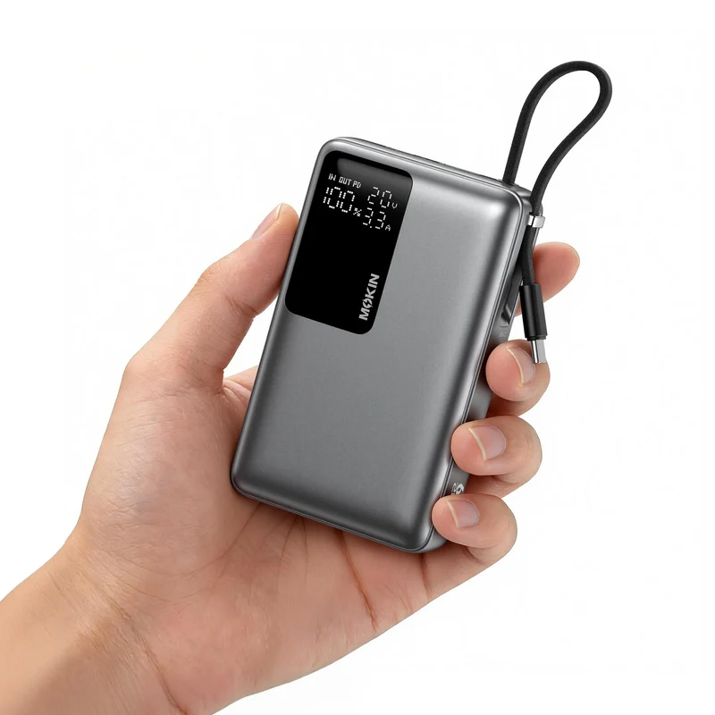 Power Bank, 65W 20000mAh Powerbank Schnellladefunktion USB C PD3.0 & QC4.0 Tragbarer Externer HandyA