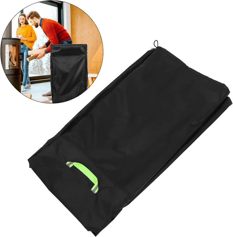 Wetterfeste und Abdeckung für Brennholzregal aus 210d Oxford Gewebe Schwarz Geeignet für Garten und