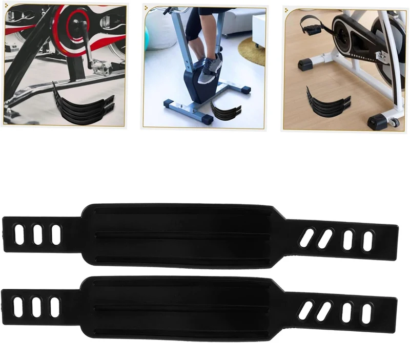 VANZACK 2 Stück Verstellbare Pedalriemen für Heimtrainer und Fitnessräder rutschfeste Fahrrad Fussri