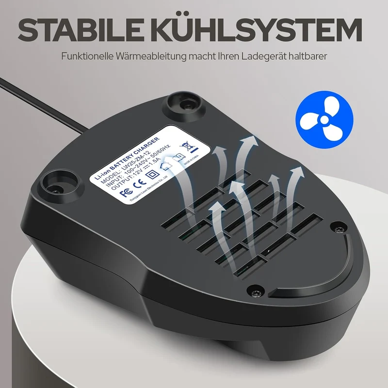 ASUNCELL 12V 1.5A Ladegerät kompatibel mit Dremel 8200, 8220, 8300 Werkzeug Akkus B812-01 B812-02 B8