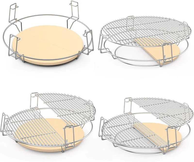 Onlyfire Grillrost Kochsystem für Weber 57 cm Kugel-Holzkohlegrill, Grill zubehör für Low & Slow Coo