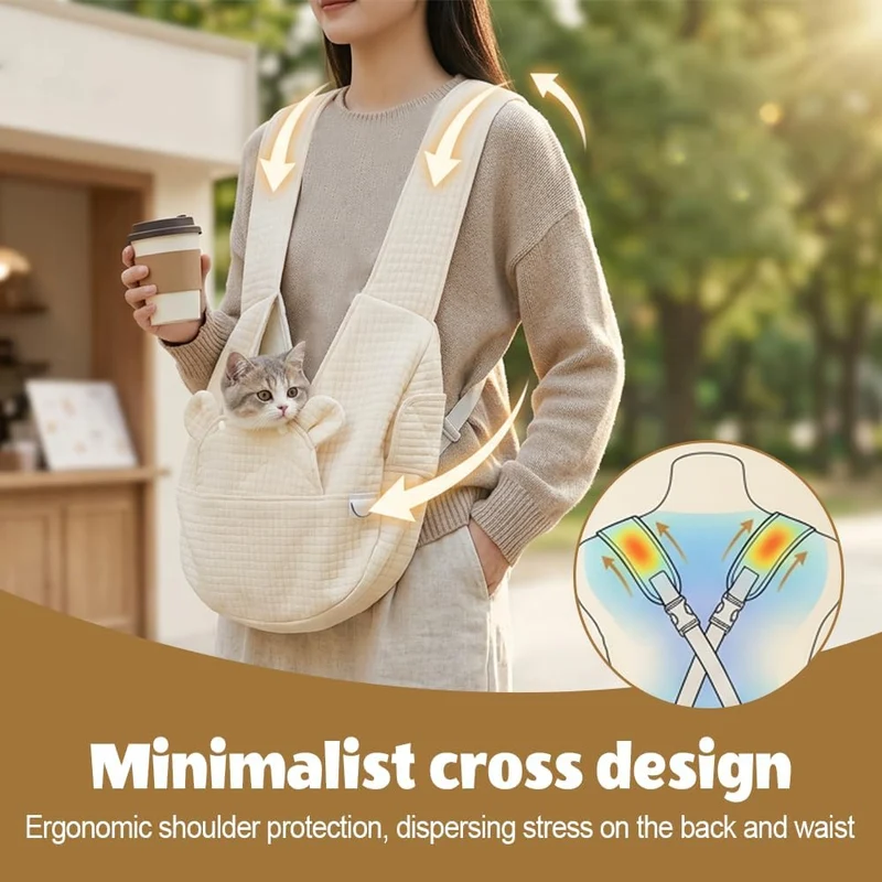 Hundetragerucksack, Atmungsaktive Tragetasche für Welpen & Katzen | Ergonomisches Design, Atmungsakt