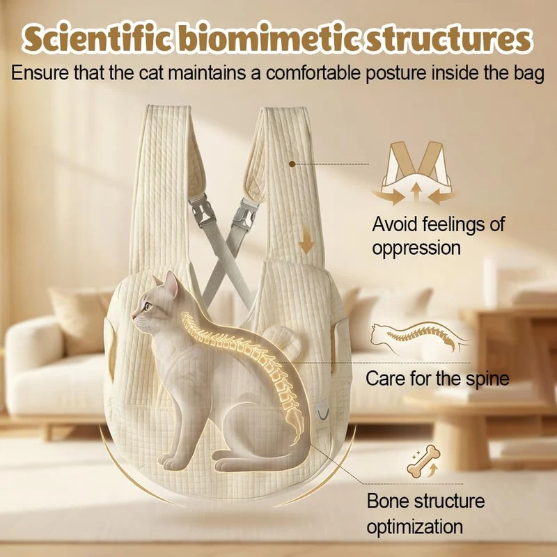 Hundetragerucksack, Atmungsaktive Tragetasche für Welpen & Katzen | Ergonomisches Design, Atmungsakt