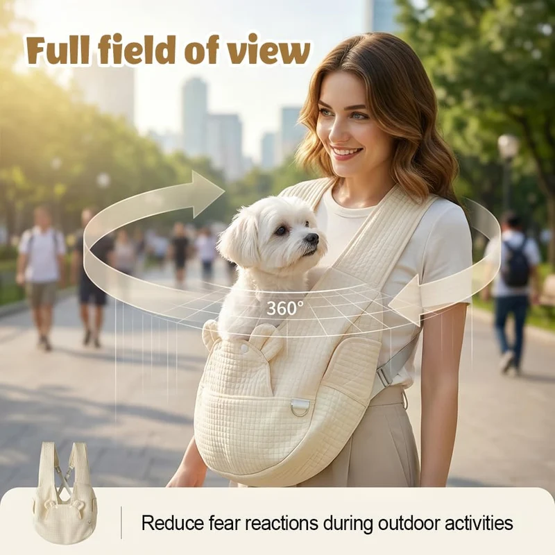 Hundetragerucksack, Atmungsaktive Tragetasche für Welpen & Katzen | Ergonomisches Design, Atmungsakt