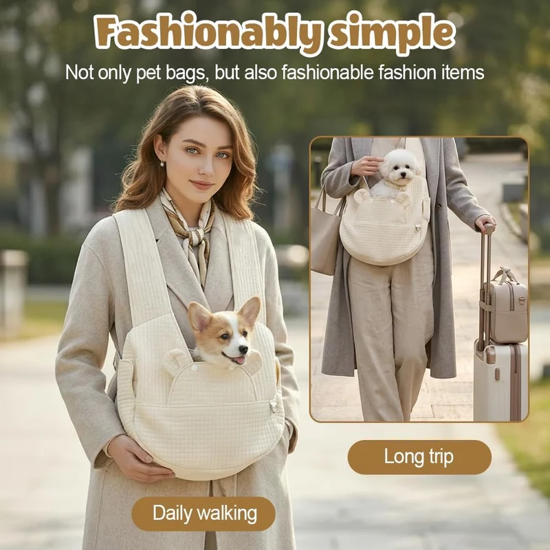 Hundetragerucksack, Atmungsaktive Tragetasche für Welpen & Katzen | Ergonomisches Design, Atmungsakt