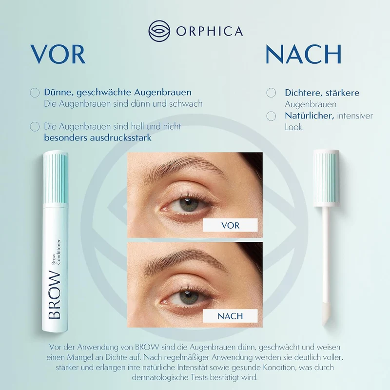 ORPHICA Brow & Realash Set - Wimpernserum 3 ml + Augenbrauen Serum 4 ml - Conditioner für sichtbares