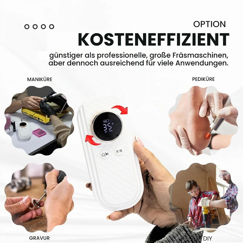 Nagelfräser Kabellos | Maniküre Pediküre Set Kabellos | Nail Drill 50W | Elektrische Nagelfeile | Na