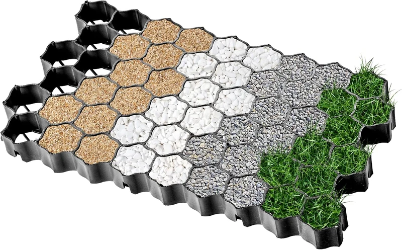 KADAX Paddockplatten aus Kunststoff, 60x40cm, 2,5m², 2 Farben, Belastbarkeit bis zu 1000 t, Rasengit