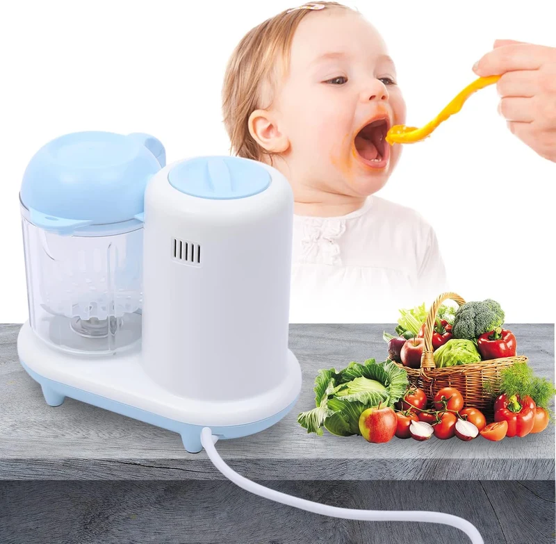 Babynahrungszubereiter 4-In-1 Dampfgarer & Mixer Mit Timer, Baby Food Maker 250ml, 304 Edelstahl Kli