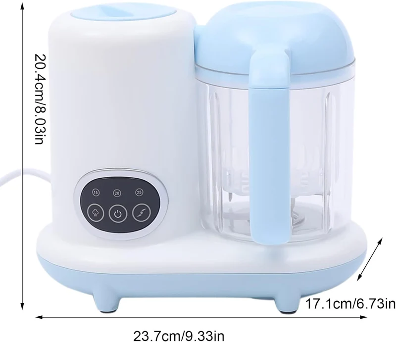 Babynahrungszubereiter 4-In-1 Dampfgarer & Mixer Mit Timer, Baby Food Maker 250ml, 304 Edelstahl Kli