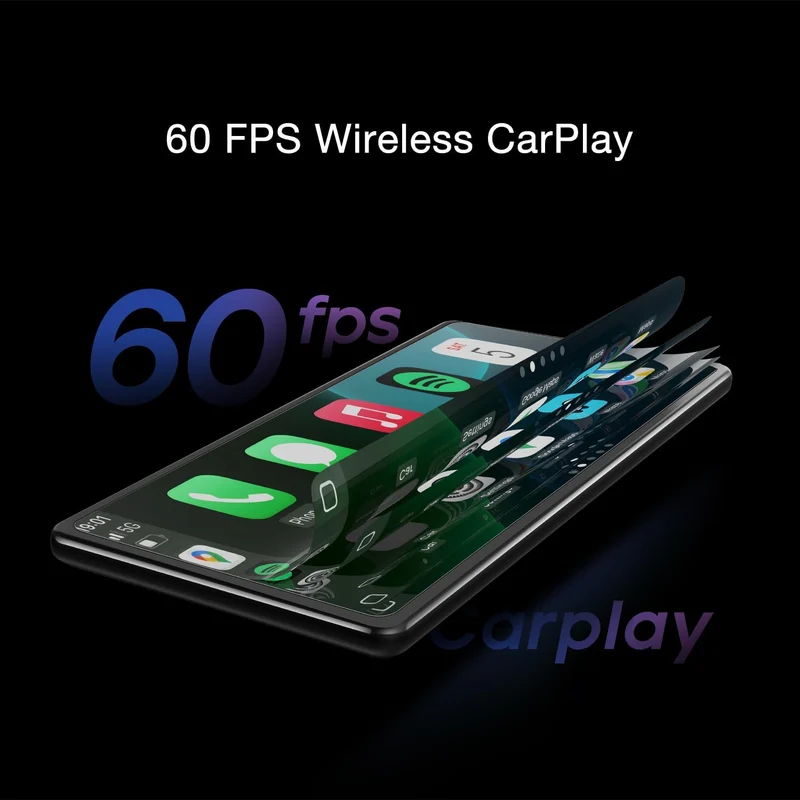 CarpodGo Mini 6,9'' 60 fps CarPlay-Bildschirm für,Display mit gleichmässigem Rahmen und abgerundeten