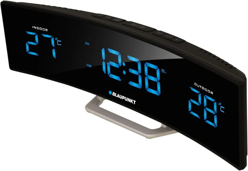 Blaupunkt CR12BK Radiowecker mit LED-Display, Temperatur Innentemperatur Aussentemperatur Uhrzeit We