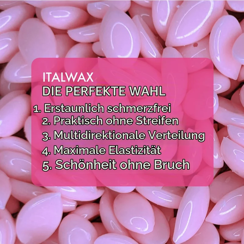 Italwax Face Selfie - 500g - Empfindliches Hartwachs für das Gesicht mit Ölkomplex - Perfekt für das