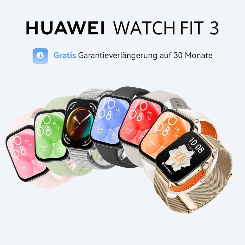 HUAWEI Watch FIT 3, 1.82″ AMOLED-Display, Ultraschlankes Design, Bluetooth-Anrufe, Bis zu 10 Tage Ak