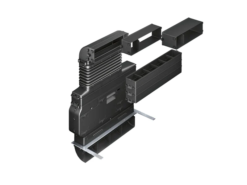 Bosch HEZ381501 Zubehör für Kochfelder mit Dunstabzug, Umluftset, 4-teilig, schwarz, Made in Germany
