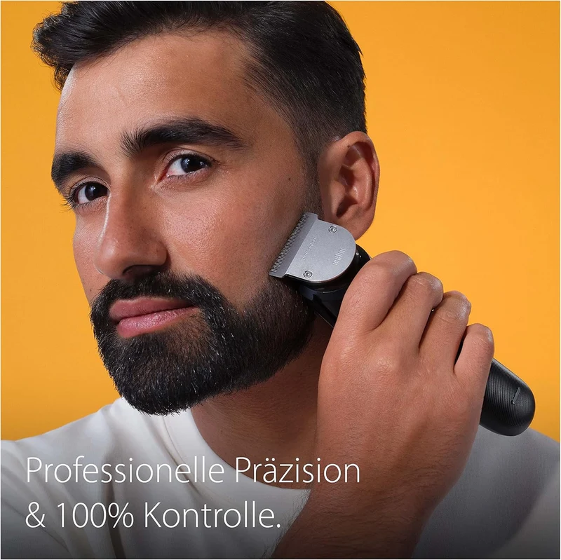 Braun Barttrimmer, Bartschneider/Trimmer/Haarschneider Herren, Haarschneidemaschine Profi, 40 Einste