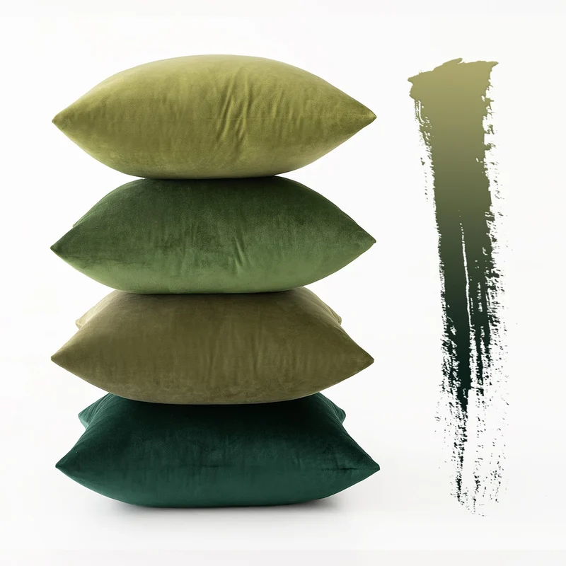 MIULEE Samt Kissenbezug Kissenhülle 4er Set Sofakissen Samtkissen Dekorative Dekokissen Couchkissen