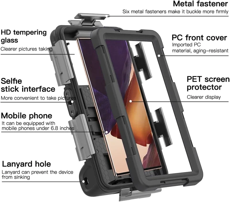 FocRelaxer IPX8 wasserdichte Handyhülle zum Tauchen Universal Tauchabdeckung Wasserschutzhülle Unter