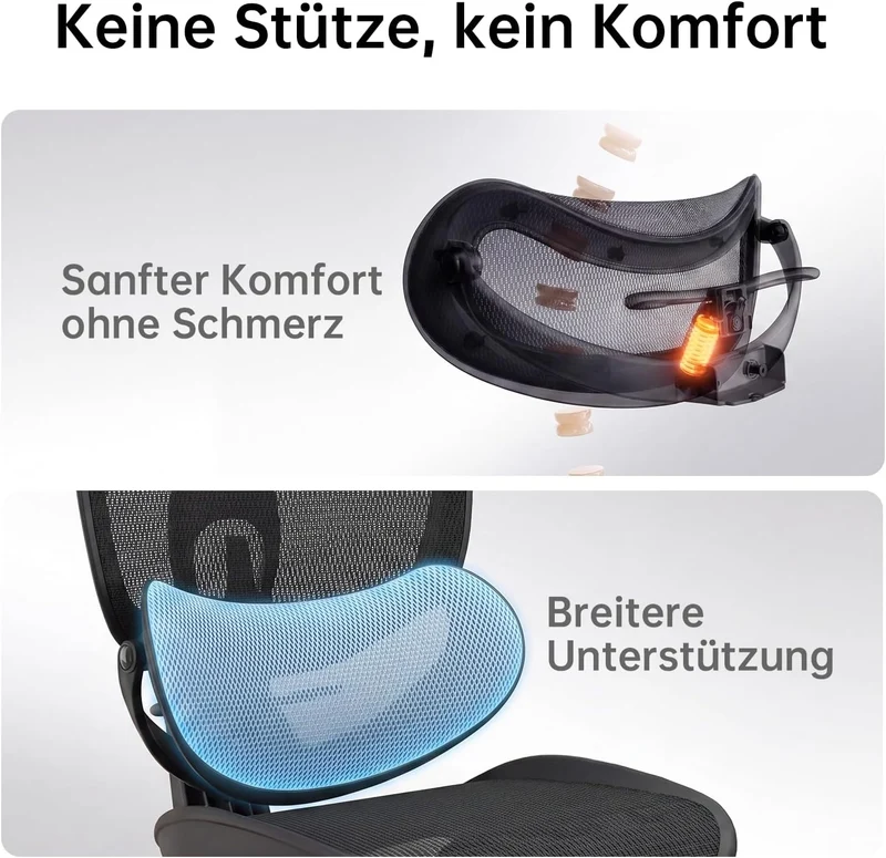 SIHOO Doro C300 Pro V2 Ergonomischer Bürostuhl, Adaptive Unterstützung Schwarz Pack of 2, Schwarz Pa