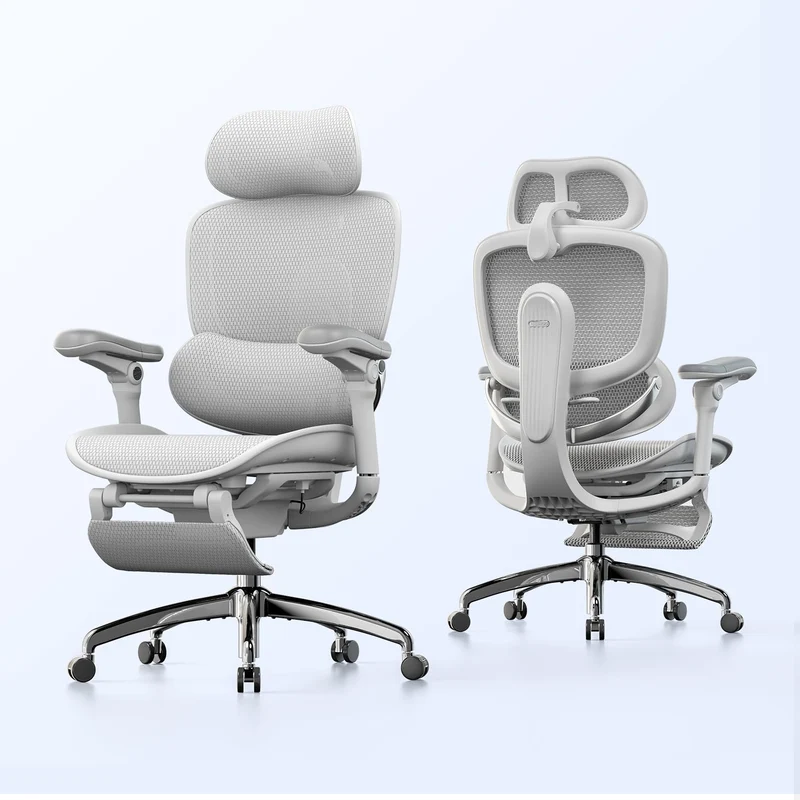 SIHOO Doro C300 Pro V2 Ergonomischer Bürostuhl, Adaptive Unterstützung, Cremeweiss Pack of 2