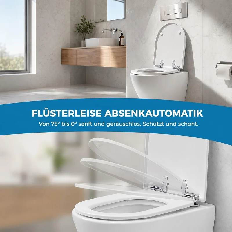 2 Stück WC Sitz Scharniere Ersatzteile, WC Scharniere Absenkautomatik