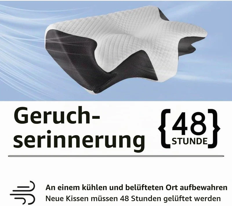 Curosleep Kissen, Ergonomisches Memory Foam Kissen für Seitenschläfer & Rückenschläfer gegen Nackens