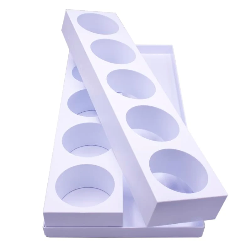 Martellato 10 Hohlraum, Kunststoff Single Servieren Formen Tablett, rund, 65 x 40 mm, weiss 17 x 40