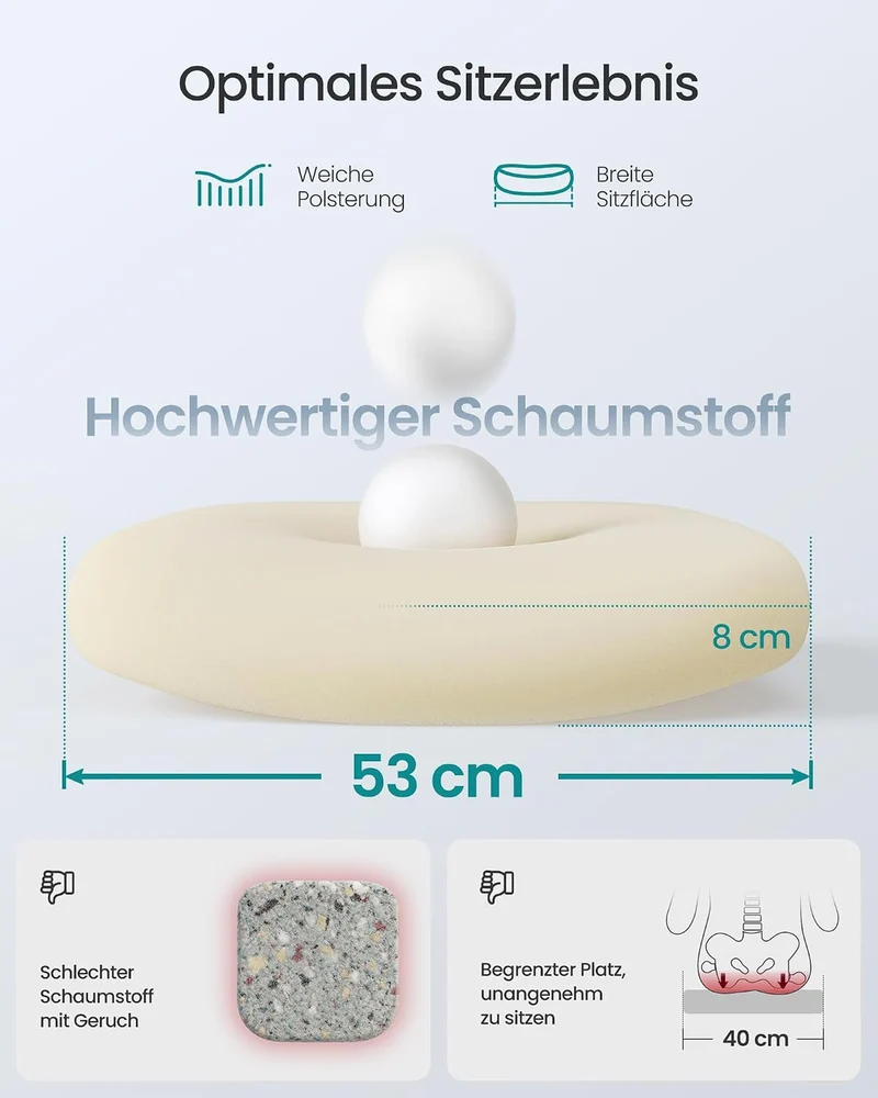 SONGMICS Bürostuhl ergonomisch, Drehstuhl mit Mesh, Lenden- und Kopfstütze, Wippfunktion, inklusive