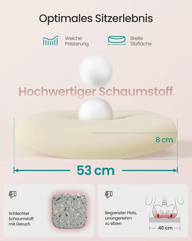 SONGMICS Bürostuhl ergonomisch, Drehstuhl mit Mesh, Lenden- und Kopfstütze, Wippfunktion, inklusive