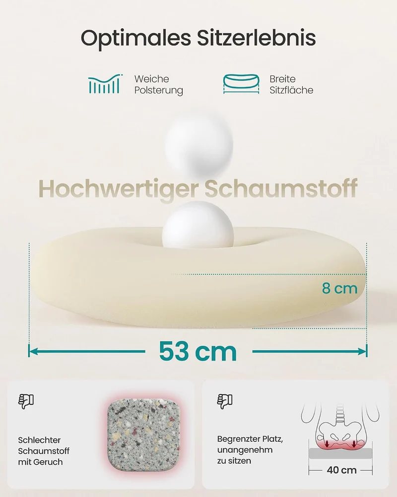 SONGMICS Bürostuhl ergonomisch, Drehstuhl mit Mesh, Lenden- und Kopfstütze, Wippfunktion, inklusive
