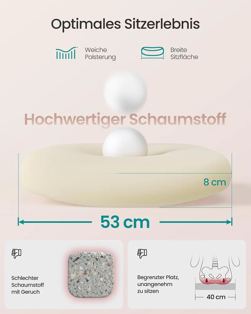 SONGMICS Bürostuhl ergonomisch, Drehstuhl mit Mesh, Lenden- und Kopfstütze, Wippfunktion, inklusive