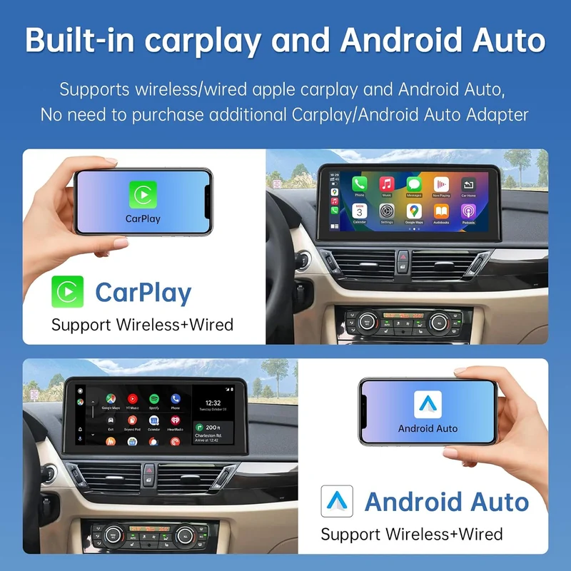 Road Top 10,25 Zoll Autoradio CarPlay für BMW X1 E84 mit CIC (2009-2015)