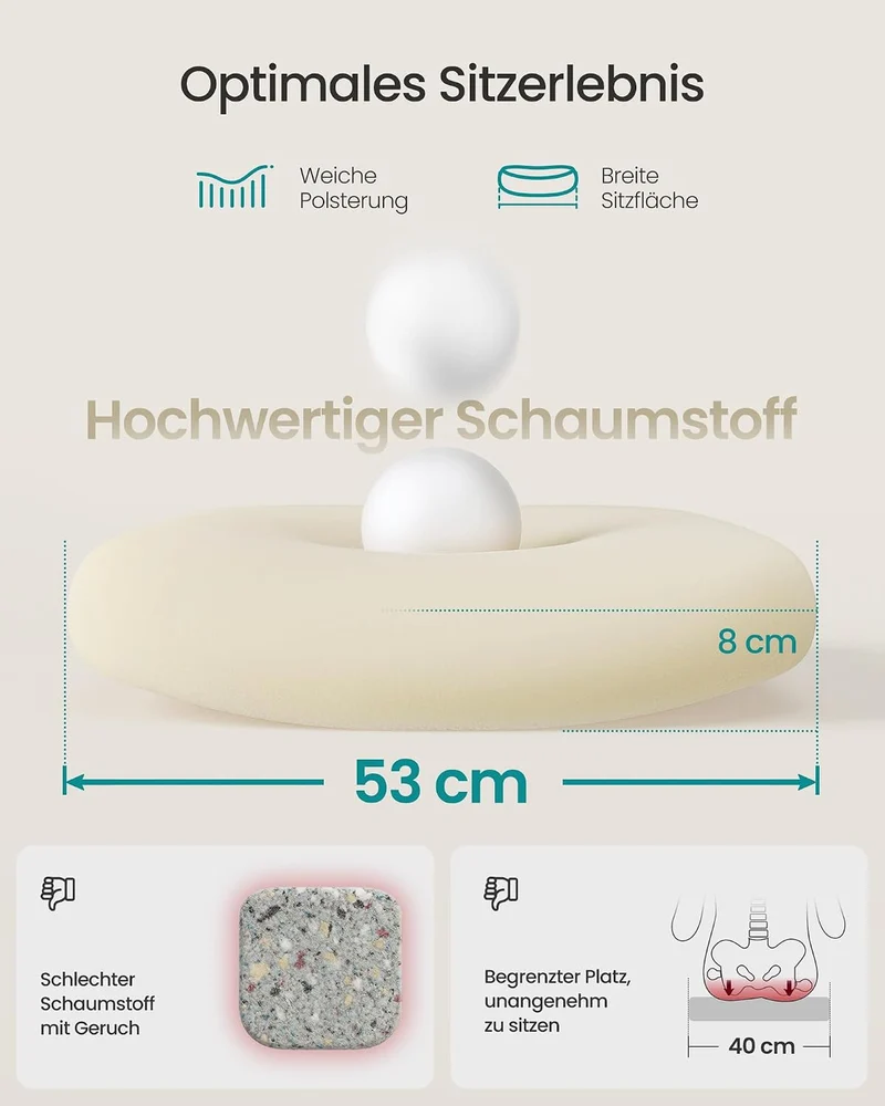 SONGMICS Bürostuhl ergonomisch, Drehstuhl mit Mesh, Lenden- und Kopfstütze, Wippfunktion, inklusive