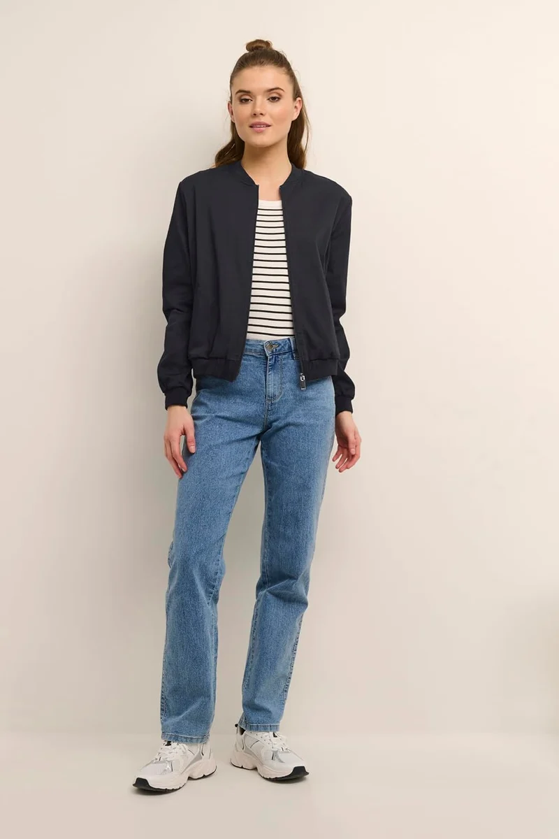 KAFFE Damen Jacke Kalea Damen Jacke Bomberjacke Leichte Sommerjacke Kurz Pilotenjacke Reissverschlus