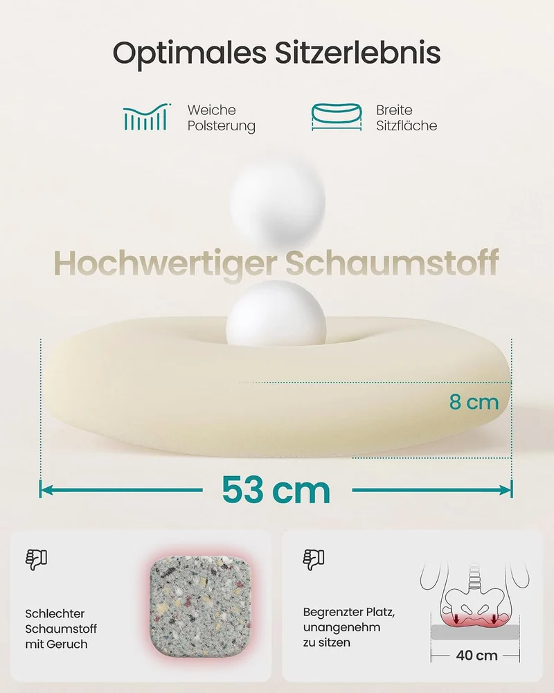 SONGMICS Bürostuhl ergonomisch, Drehstuhl mit Mesh, Lenden- und Kopfstütze, Wippfunktion, inklusive