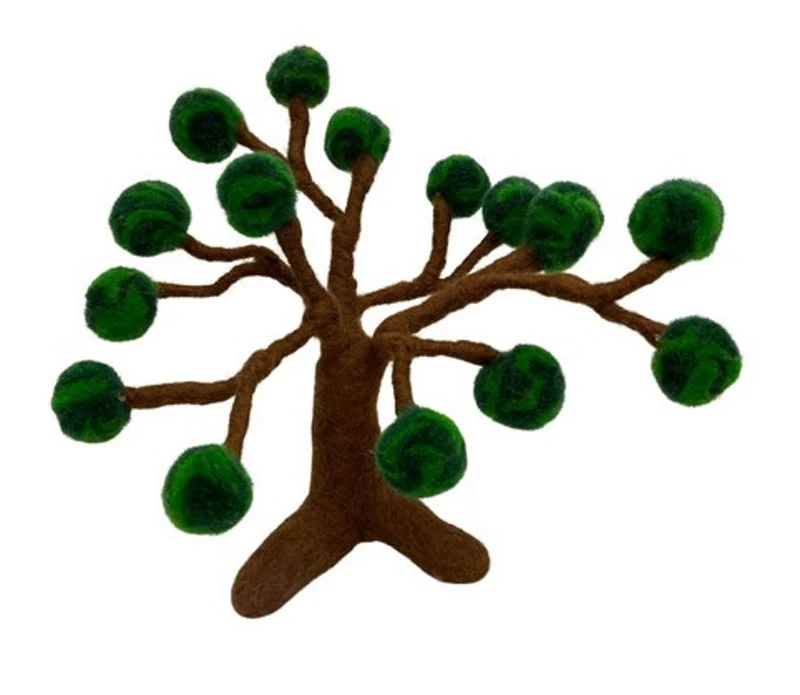 Filz Feen Sommer Pompon Baum - gefilzt - Filz Shop - Handarbeit (Ffh300) Filzbäume Sommer Pompon Bau