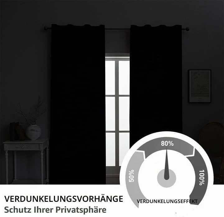 YSTELLAA Gardinen Vorhänge 2er Set, 117×137 cm, Grün Grün H137 x B117 cm (2er Pack), Grün H137 x B11