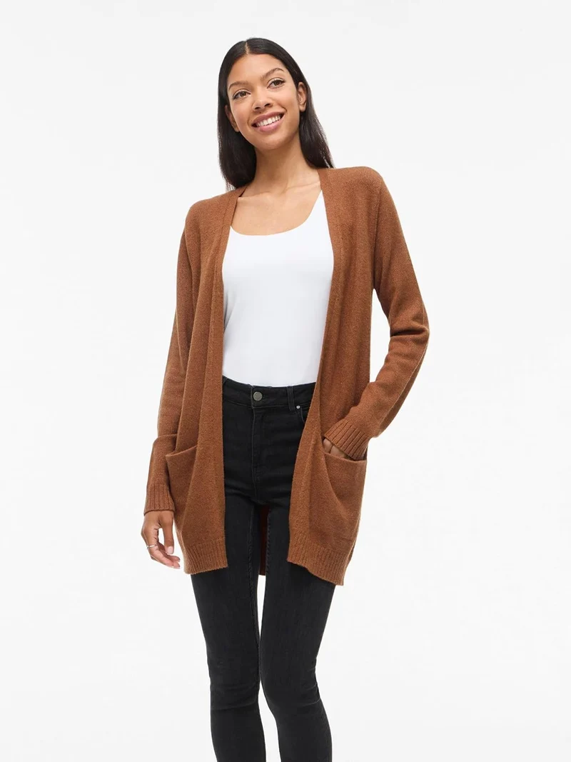 Vila Female Strickjacke VIRIL Basic Strick XS Argan Oil1, XS Argan Oil1