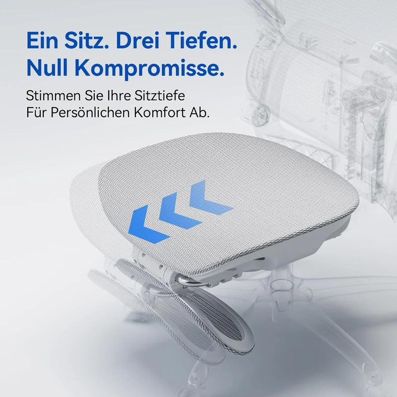 SIHOO B300 Pro Bürostuhl Ergonomisch mit 4D-verstellbare Lendenwirbelstütze Weiss Pack of 2, Weiss P