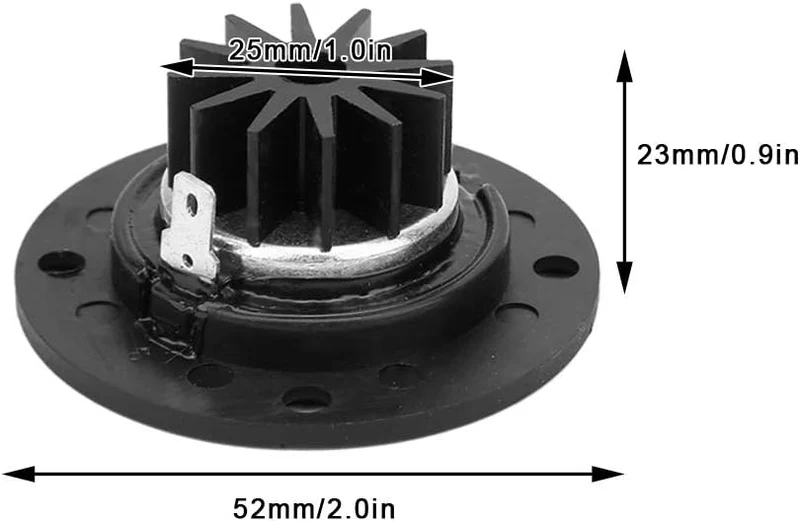 Eujgoov 2pcs 2 Zoll Einheit Audio -Hochtöner Stereo -Lautsprecher Horn 6ω 30W HiFi -Lautsprecher Dop